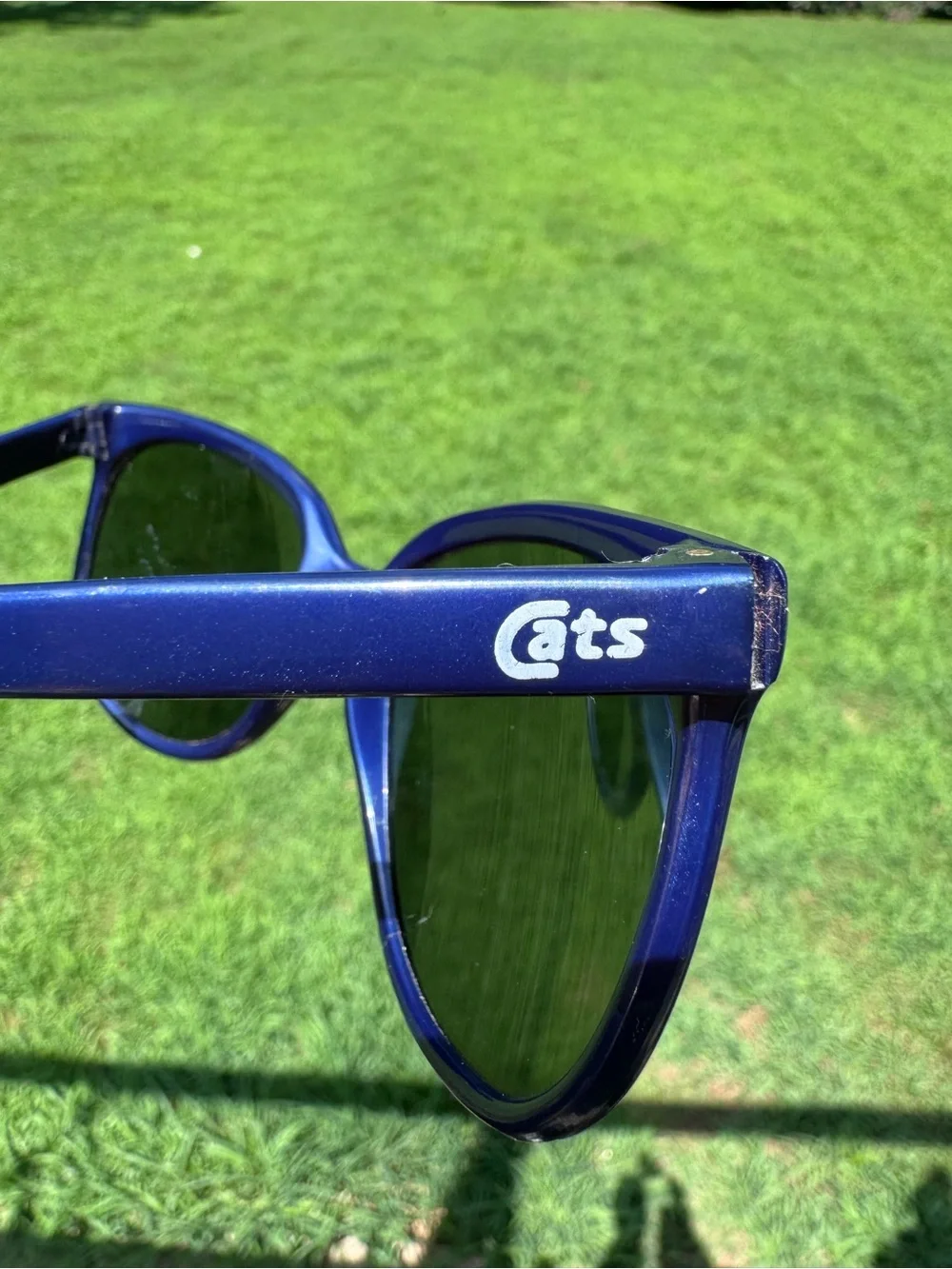Vintage Ray-Ban Women's Navy Blue Cat-Eye Sunglasses
